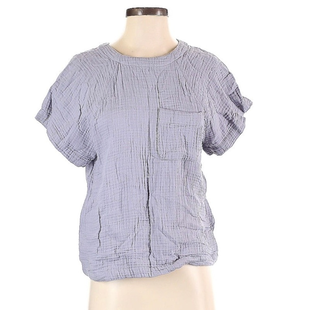 Madewell lilac cotton gauze top